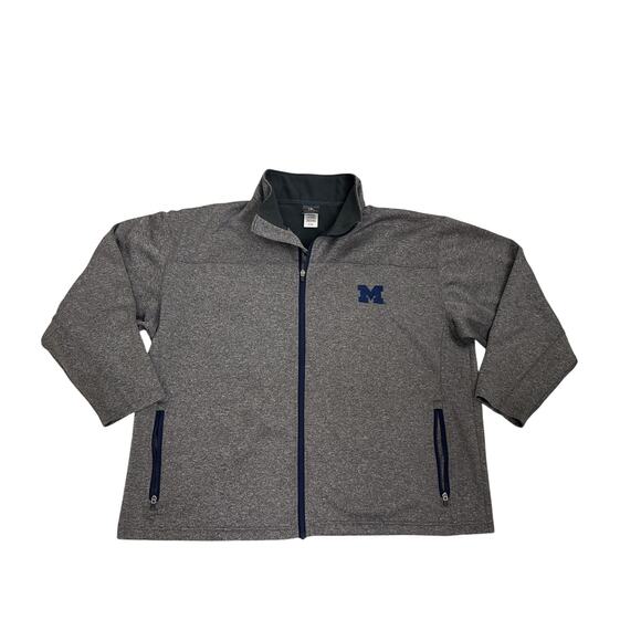 Knights Apparel Michigan Full Zip Gray Sweatshirt Size Men's 2X - Picture 1 of 5